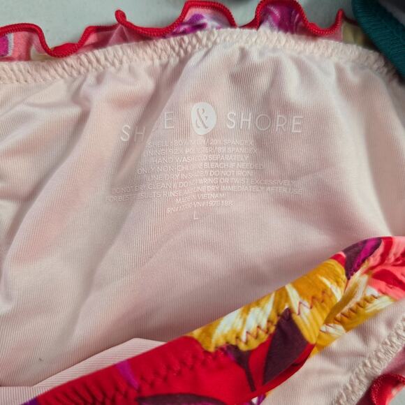 Colorful Swim Bundle Women's Large 7 Pieces 1 Tops & 6 Bottoms / 5 Are NWT - Picture 7 of 14